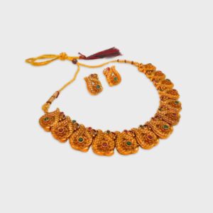 Antic Gold Plated Necklace Set-ANNK001- Jewelady (6)