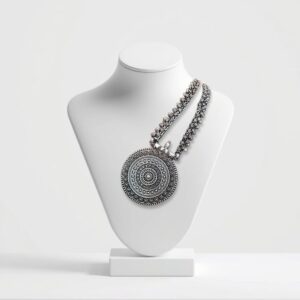 Oxidised Gujarati Antique Necklace- OXNK001 -Jewelady